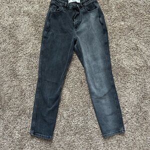 Hollister Black and Gray Straight Leg Jeans with Comfort Stretch